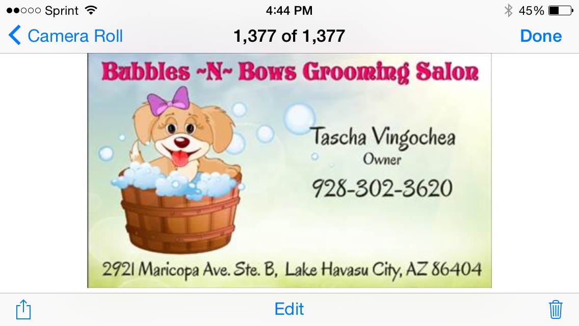 Bubbles N Bows Grooming Salon Lake Havasu City, AZ Mohave Local